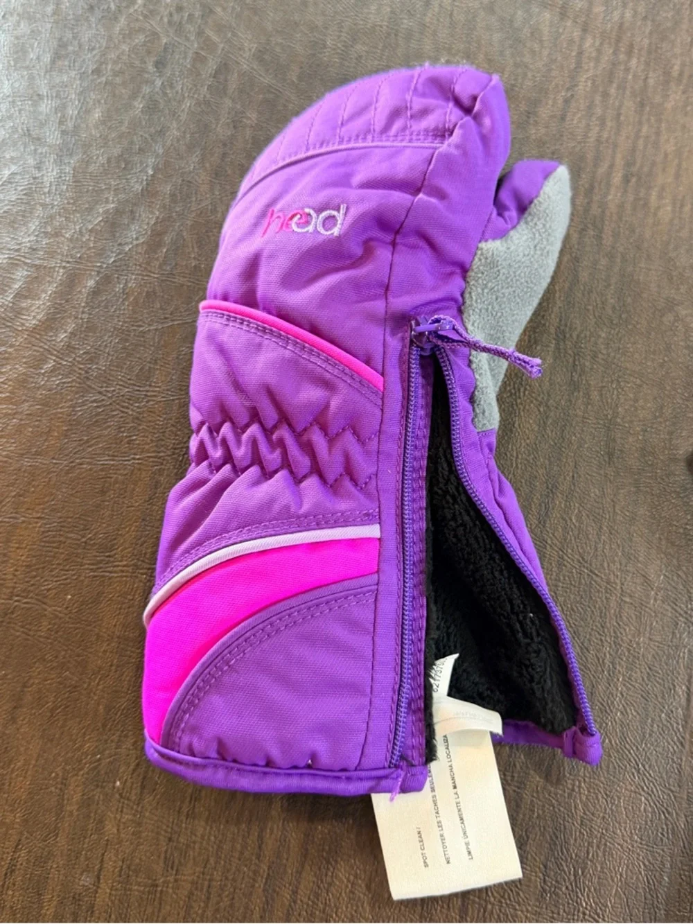 Head Purple and Pink Kids Winter Mittens Sz Small